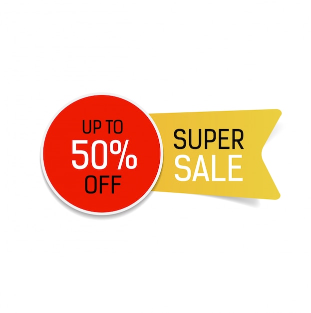 Vector super sale up to fifty percent off lettering.