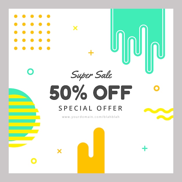 Super sale vector flyer-sjabloon