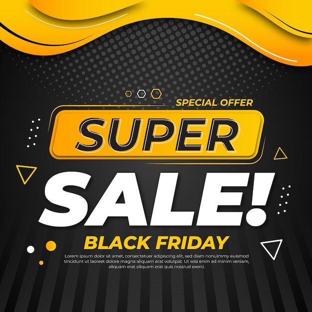 Super Sale Vector Illustrator-sjabloon voor spandoek, flyer en poster voor promotie