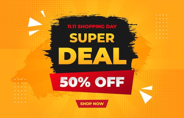 Super sale with brush for shopping day