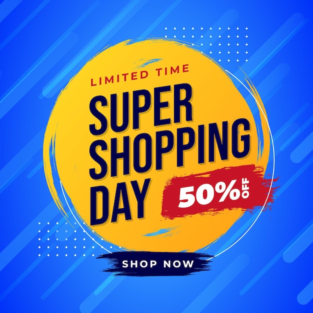 Super sale with brush for shopping day