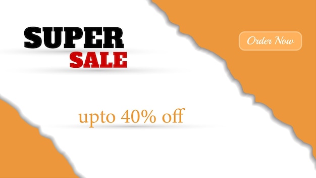 Super sales banner vector sale banner vector template