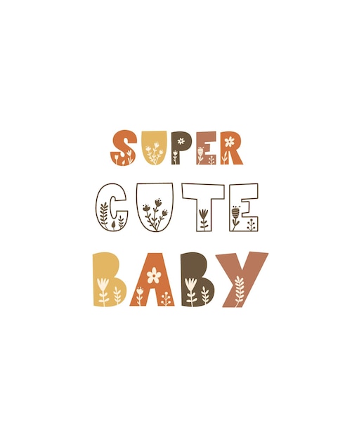 Super schattige baby - kinderkamer posterontwerp. vector illustratie.