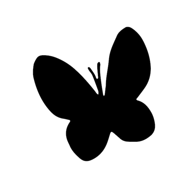 Super schattige schattige vlinder voor lenteontwerp Grappige hand dr