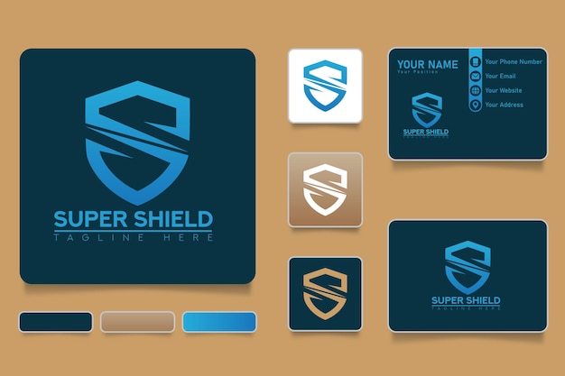 Super Shield Logo Premium Vector