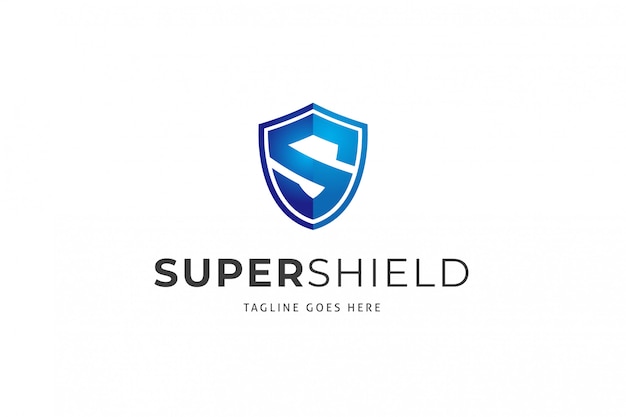 Vettore logo super shield modello