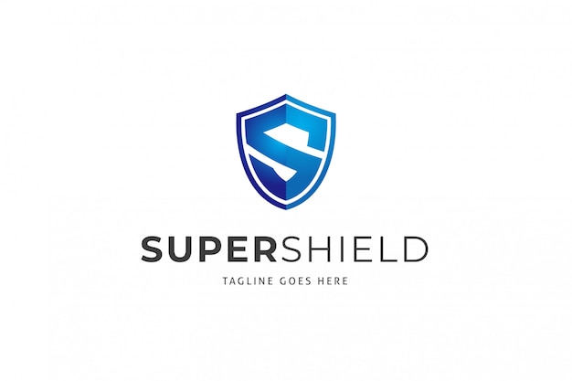 Шаблон логотипа super shield