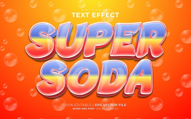 Super Soda Bubble 3d bewerkbaar teksteffect