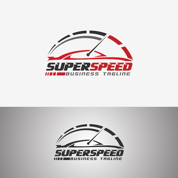 Super speed ​​- logo dell'auto da corsa