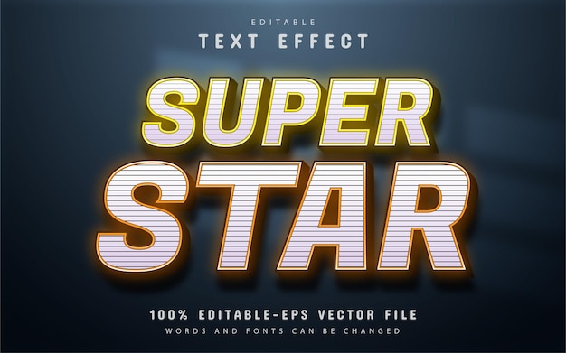 Super star editable 3d text effect