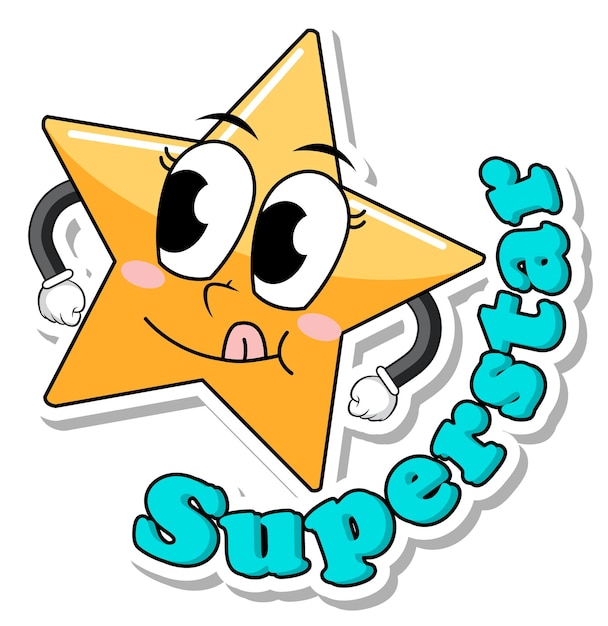 A super star icon comic style