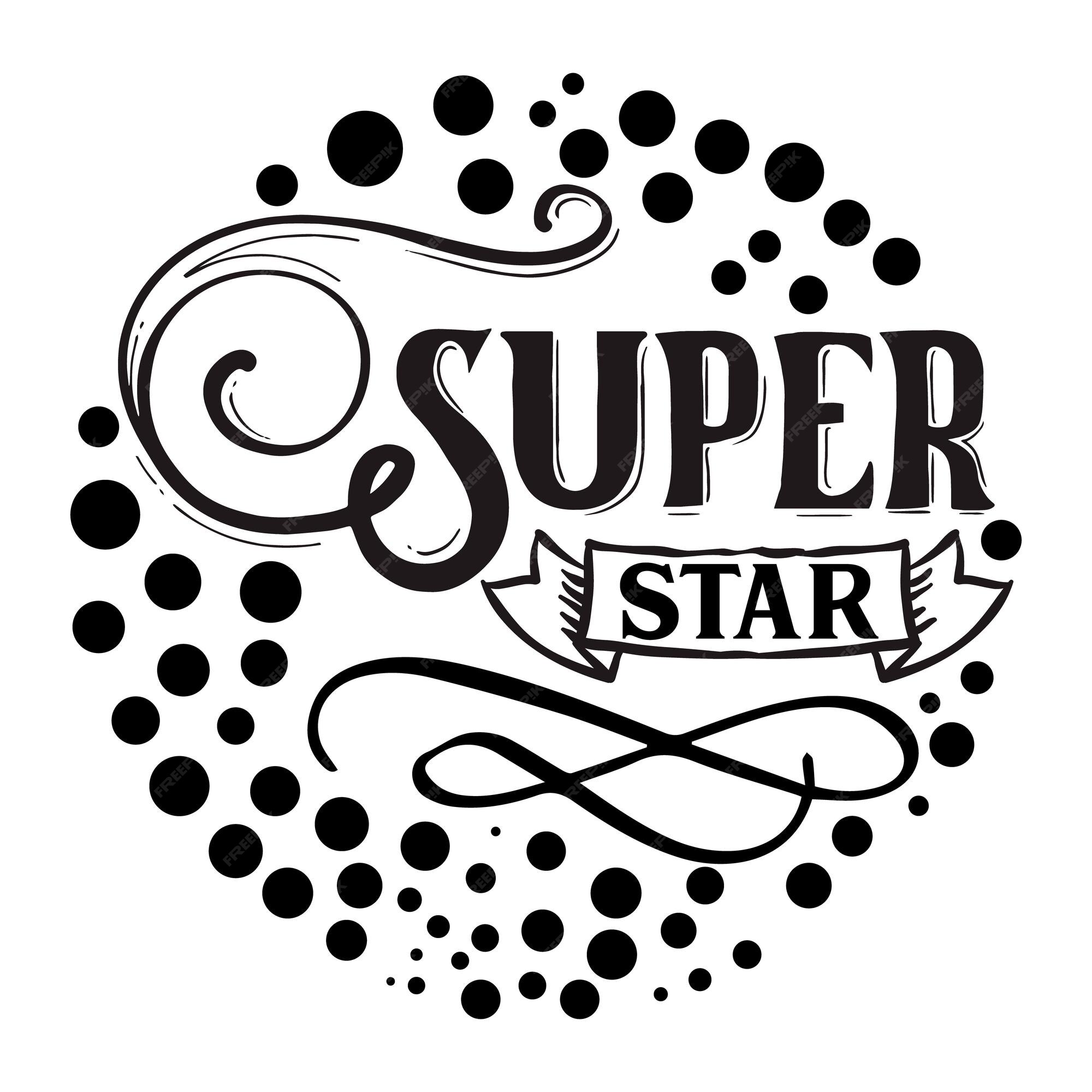 Super Star Vector Typography For Print Design Stock Illustration - Download  Image Now - Fame, Logo, Star Shape - iStock