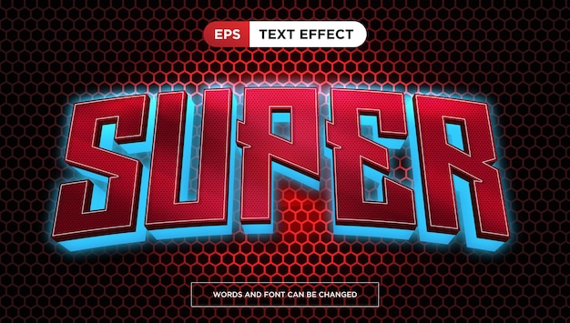 super teksteffect bewerkbare neonlicht titel tekststijl
