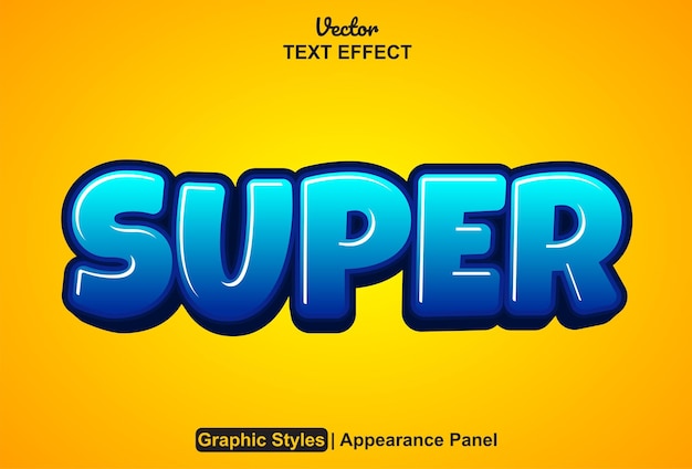 Super text effect with graphic style and editable