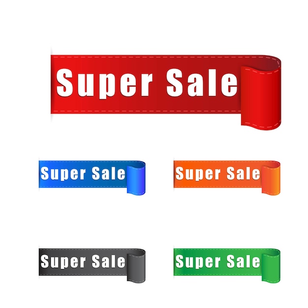 Super verkoop sticker Label vectorillustratie op witte achtergrond