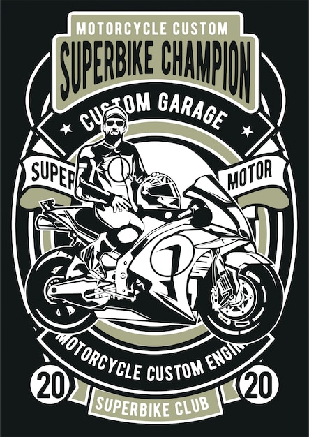 Vettore campione superbike