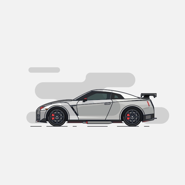 Vector supercar flat design