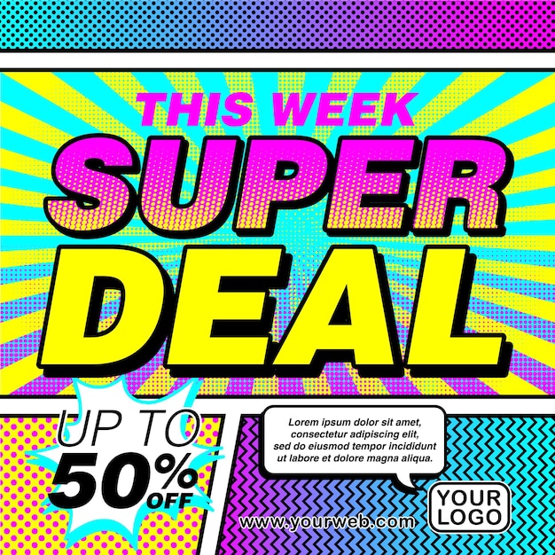 Superdeal voor pop-art