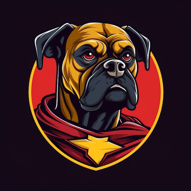 superheld dog039s logo vector