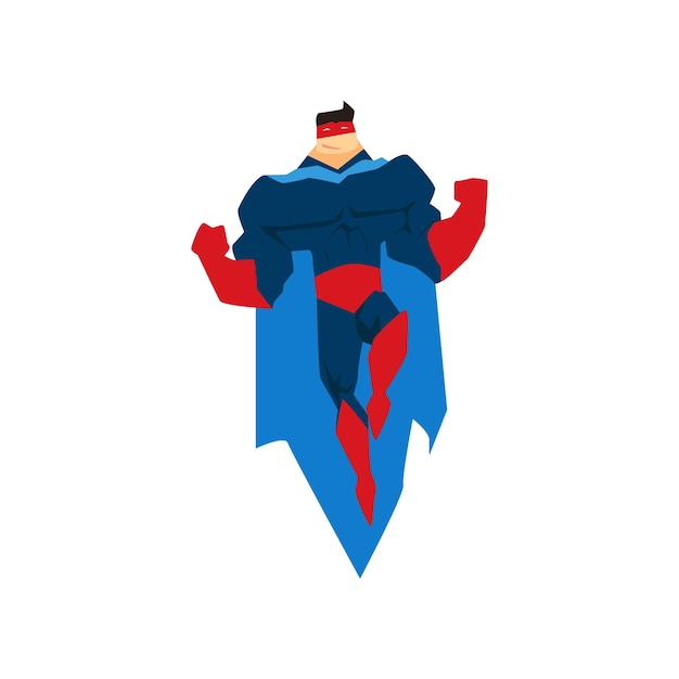 Vector superheld in actie silhouet in verschillende poses