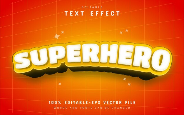 Superheld teksteffect bewerkbaar