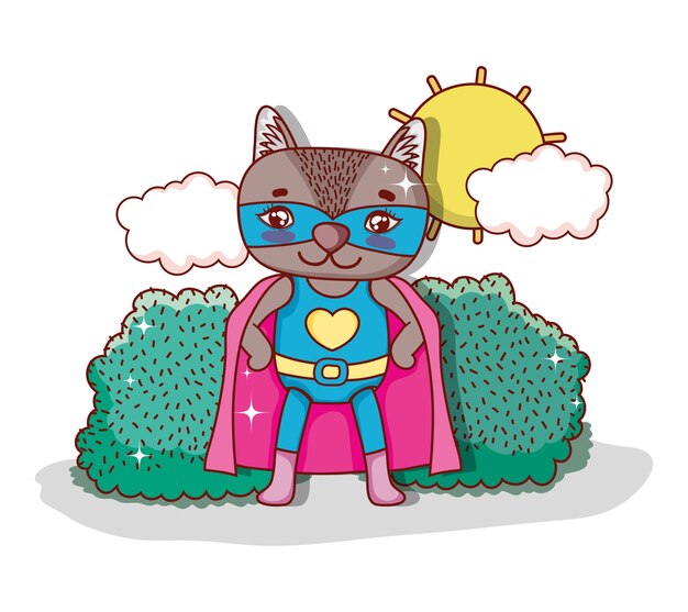 Vector superhero animal cartoon