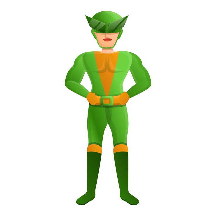 वेक्टर superhero boy icon cartoon of superhero boy vector icon for web design isolated on white background