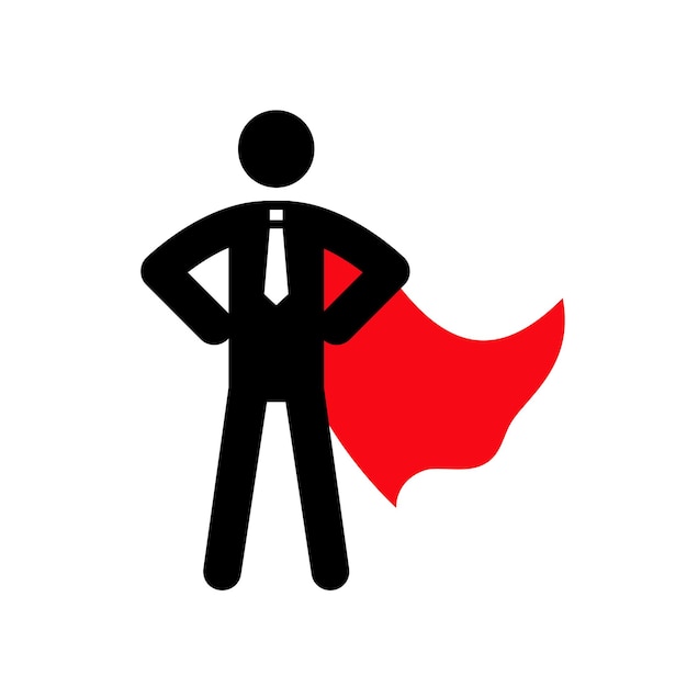 Superhero business pictogram man icon set Superhero businessman flying stick figure Victory worker employer pictogram person