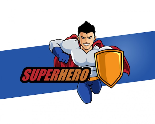 Vector superhero character design cartoon illustration