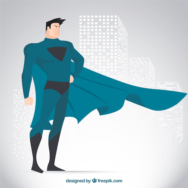 Vector superhero character