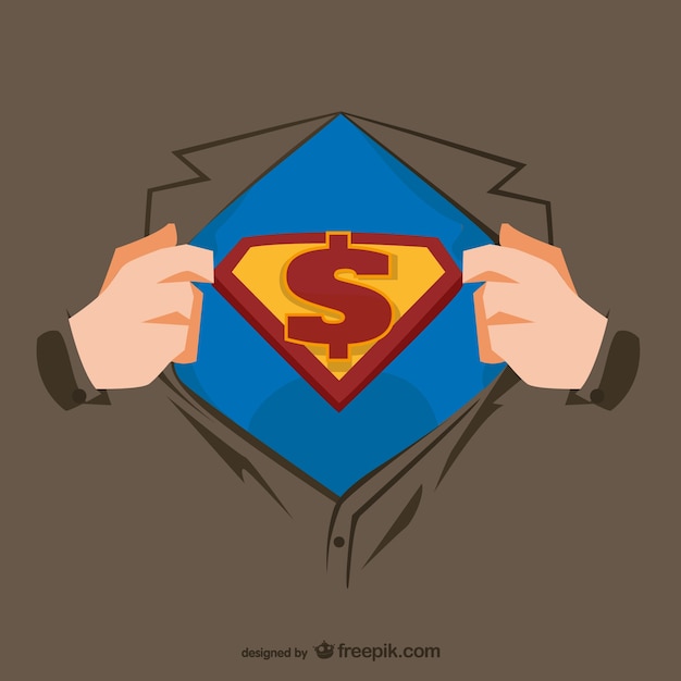 Superhero chest illustration