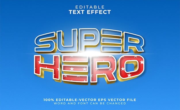 Superhero editable text effect