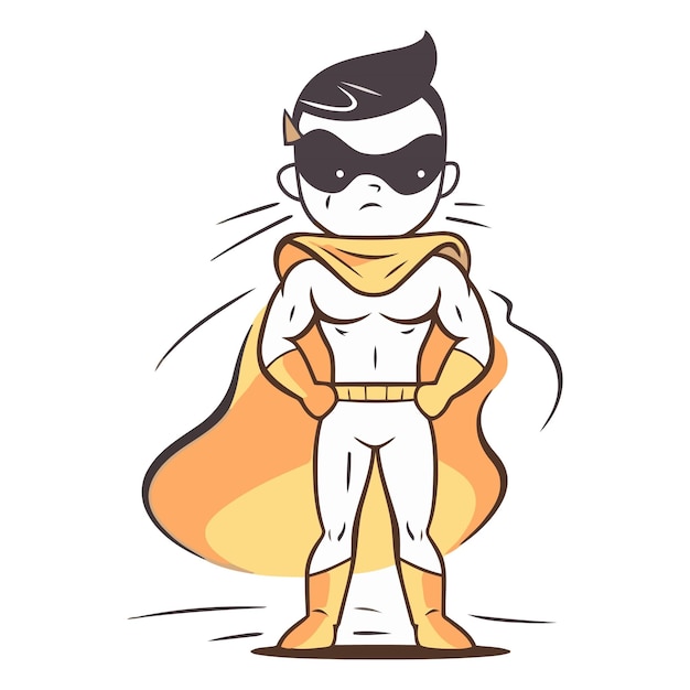 superhero hero cape super costume power character boy human person man cartoon design male young isolated illustration cute people
