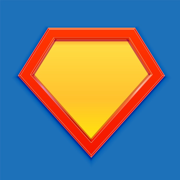 Vettore icona del supereroe. modello di logo di super eroe. distintivo di supereroe vuoto. illustrazione.