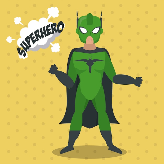 Vector superhero man