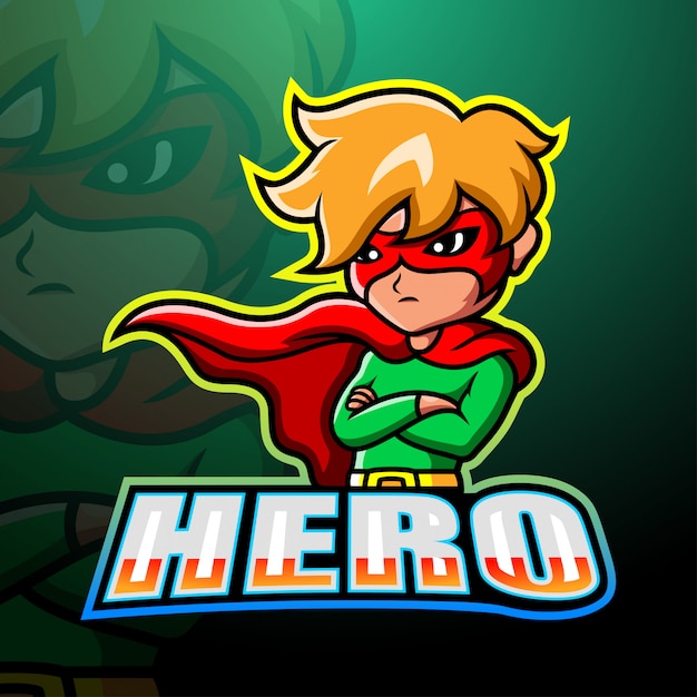 Superhero mascot esport 