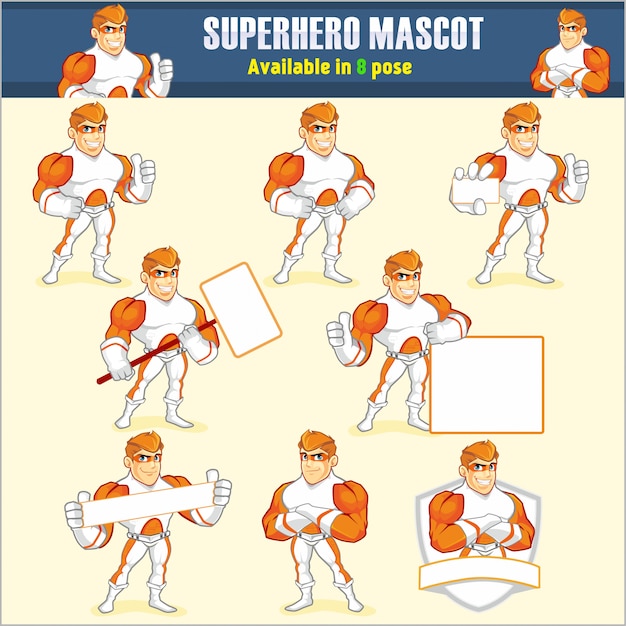 Vector superhero mascot