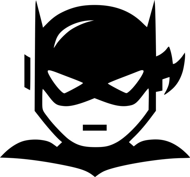 Vector superhero minimalist and simple silhouette vector illustration