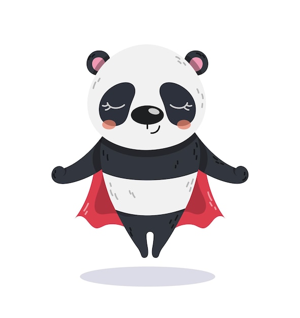 Концепция супергероя панды