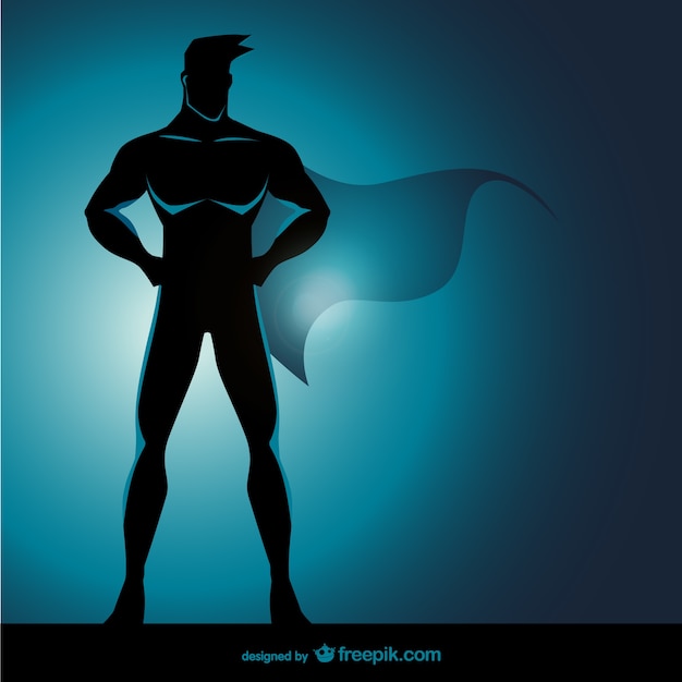 Vector superhero standing pose