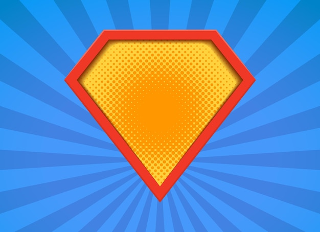 Superhero vector badge logo Super hero shield man icon symbol of power