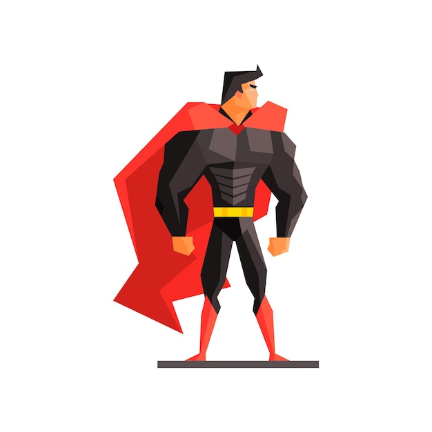 Superhero Vector illustration on white background, flat style