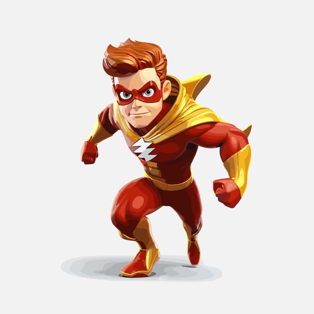 Superhero vector on white background