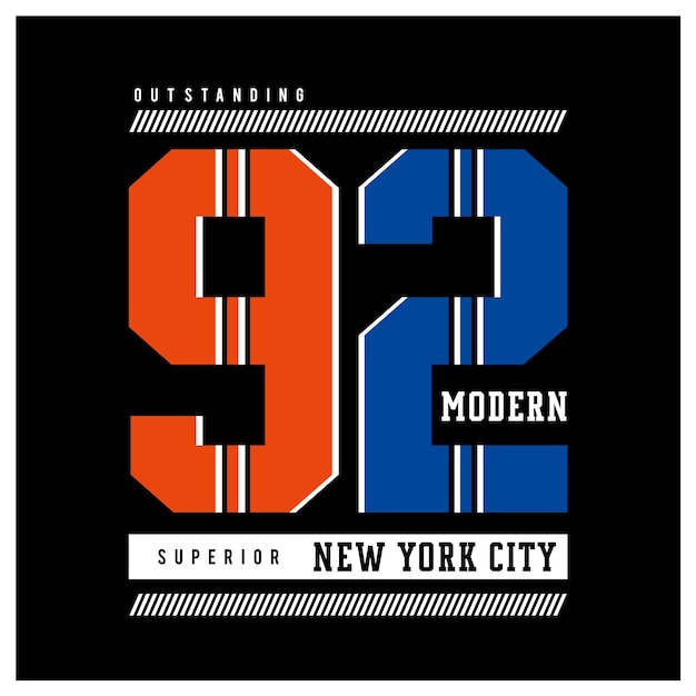 Superieur new york city grafisch modern t-shirt