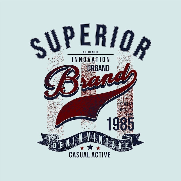 Superieur stedelijk merk denim vintage grafisch t-shirt ontwerp typografie vectorillustratie