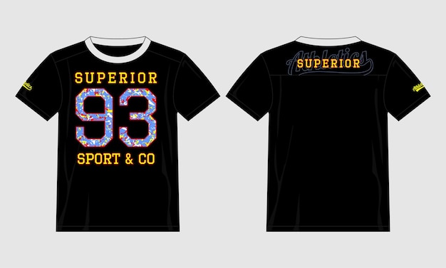 Superieure 93 typografie t-shirt vector ontwerp illustratie premium vecto