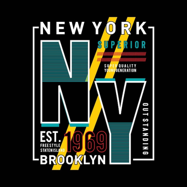 Superieure New York typografie t-shirt ontwerp grafische vector