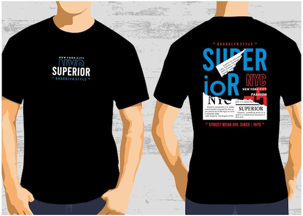Superior graphic tshirt front and back