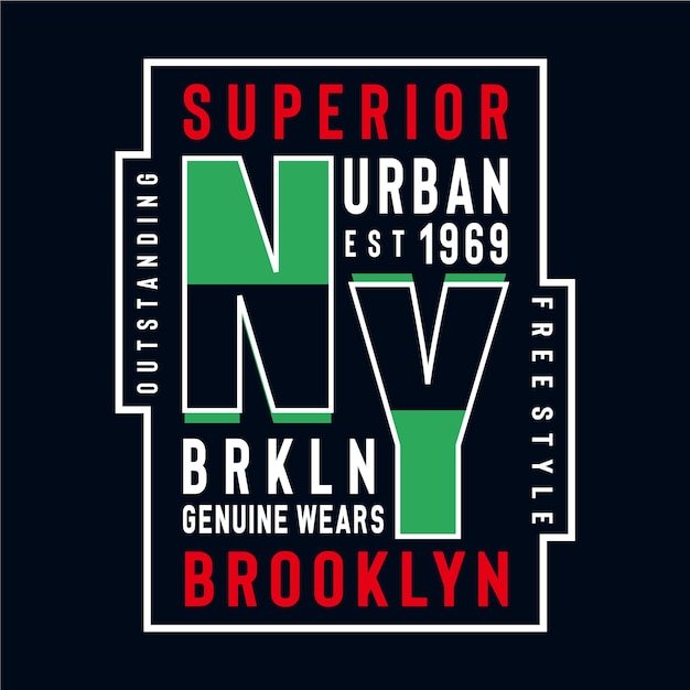 Superior new york urban city typography for t shirt vector