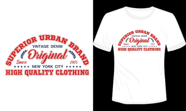 Superior Urban Brand Vintage Denim Original HighQuality Clothing New York City Typography Tshirt